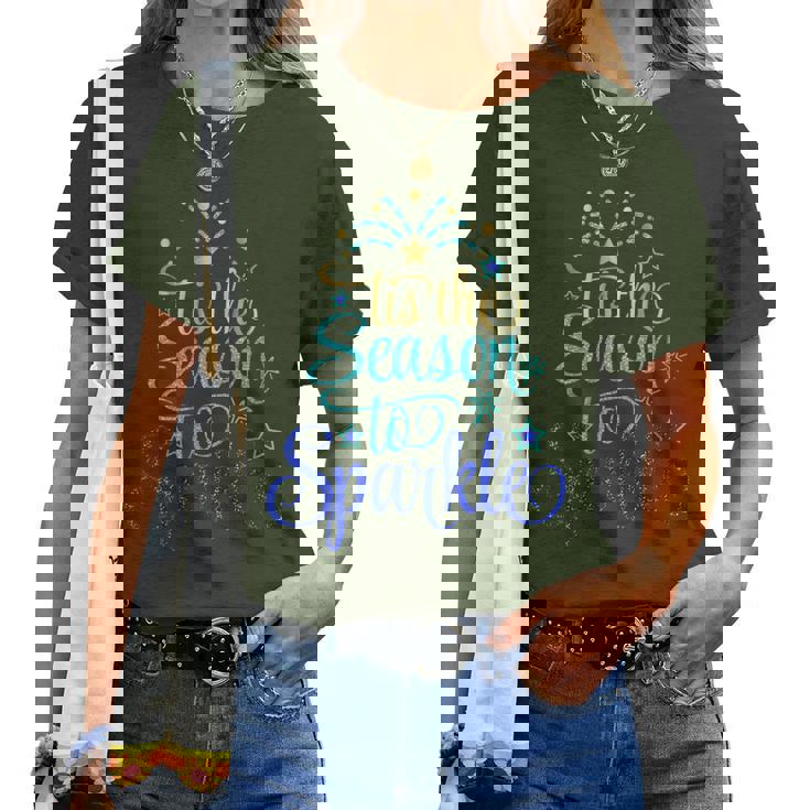 Tis The Season To Sparkle Christmas Holiday Women T-shirt