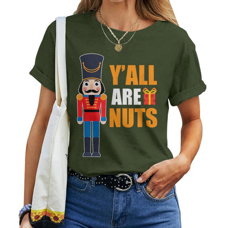 Xmas Nutcracker Saying Fun Quotes Nuts Family Mom Dad Women T-shirt