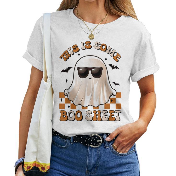 This Is Some Boo Sheet Ghost Halloween Costume Women T-shirt