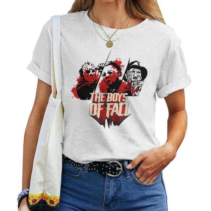 The Boys Of Fall Horror Movies Novelty Graphic Fall Women T-shirt