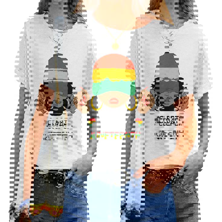 Celebrate Junenth Freeish Since 1865 Black Women White 1865 Women T-shirt