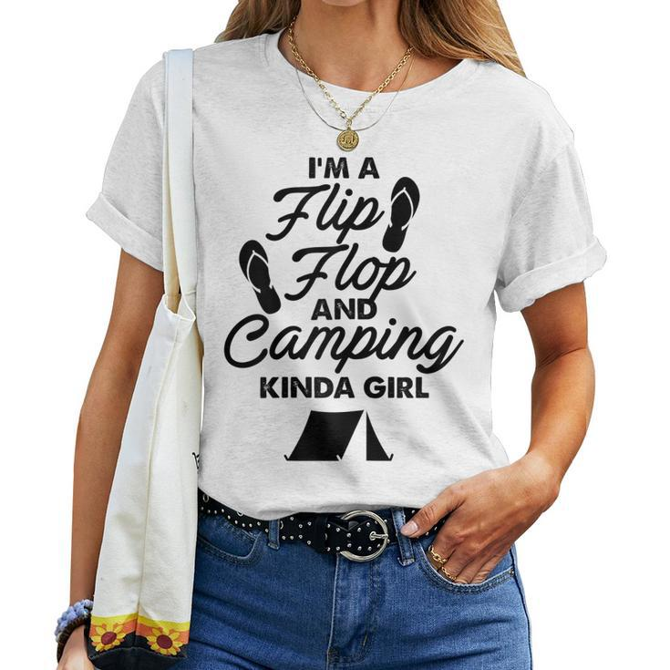 Im A Flip Flops And Camping Kinda Girl Women T-shirt