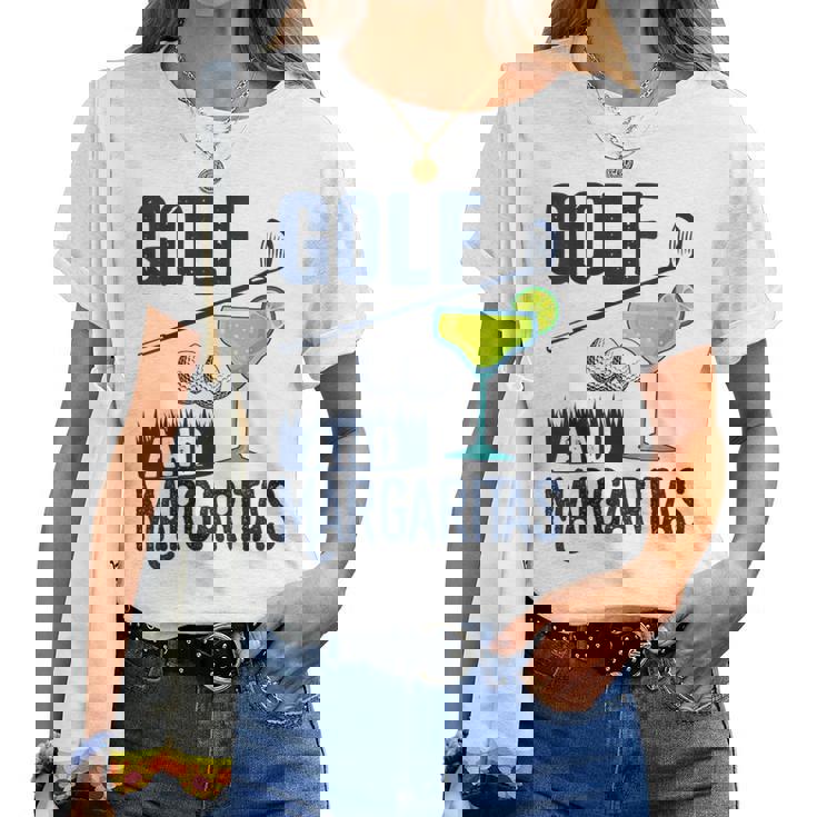 Golf Party Lovers Saying Golf And Margaritas Golfer Women T-shirt