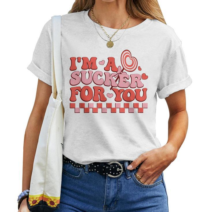 I'm A Sucker For You Candy Heart Love Husband Wife Women T-shirt
