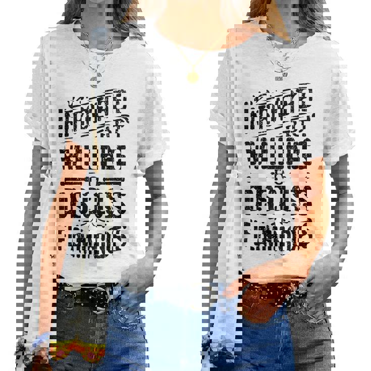 Introverted But Willing To Discuss Flamingoes Women T-shirt