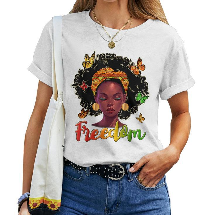 Junenth Outfit Freedom Women Girl Dress 19Th June Gifts Women T-shirt