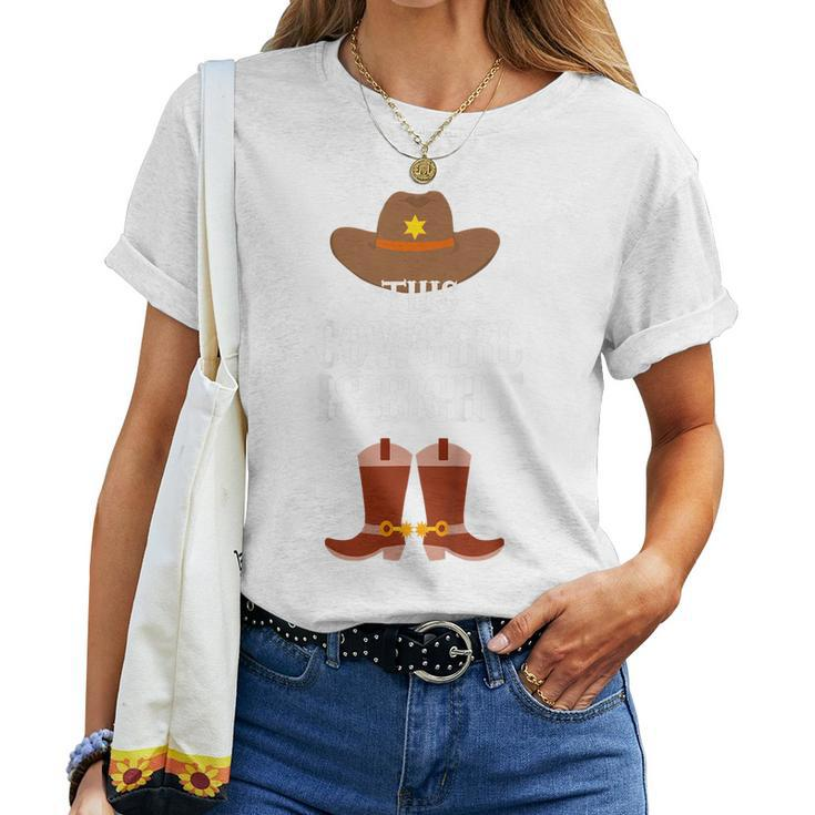 Kids 8Th Birthday Western Country This Cowgirl Is Eight Women T-shirt
