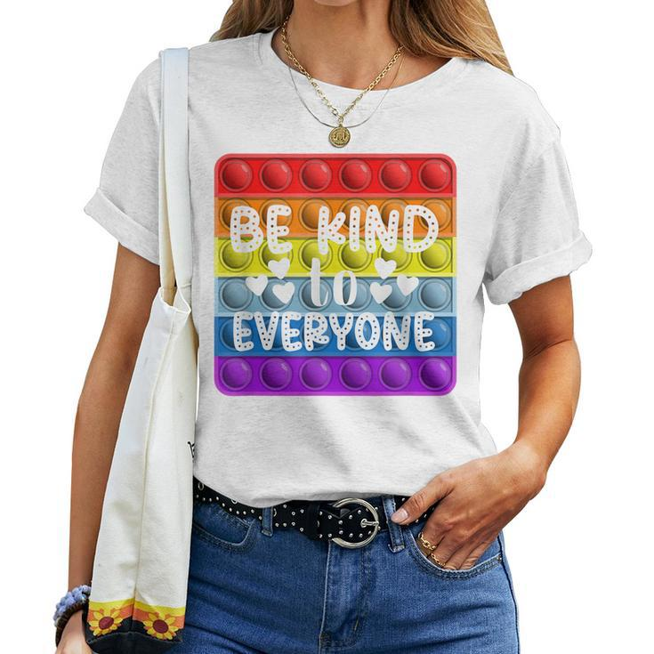 Be Kind Unity Day Inclusive Antibully Fidget Toy Pop Women T-shirt