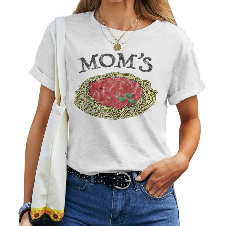 Moms Spaghetti Italian Graphic Print Women T-shirt