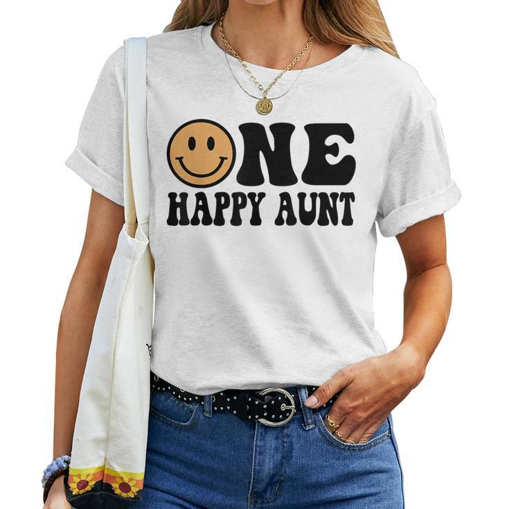 One Happy Dude 1St Birthday One Cool Aunt Family Matching Women T-shirt
