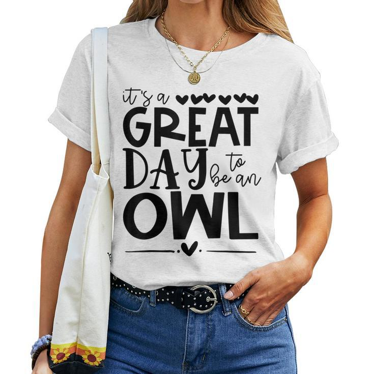 Owls School Sports Fan Team Spirit Great Day Women T-shirt