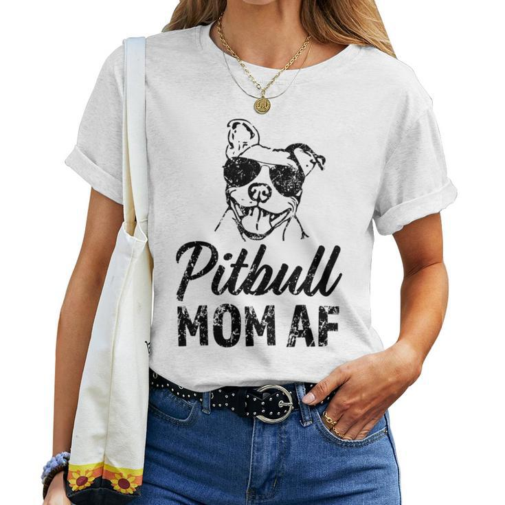 Pitbull Mom Af Women's Pit Bull Dog Mama Women T-shirt