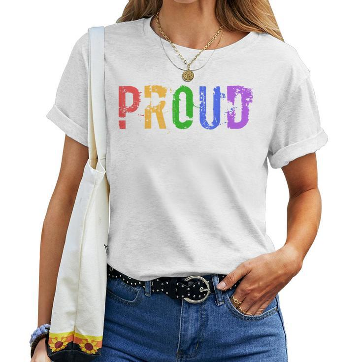 Proud Lgbtq Ally Rainbow Gay Pride Support Women T-shirt Crewneck