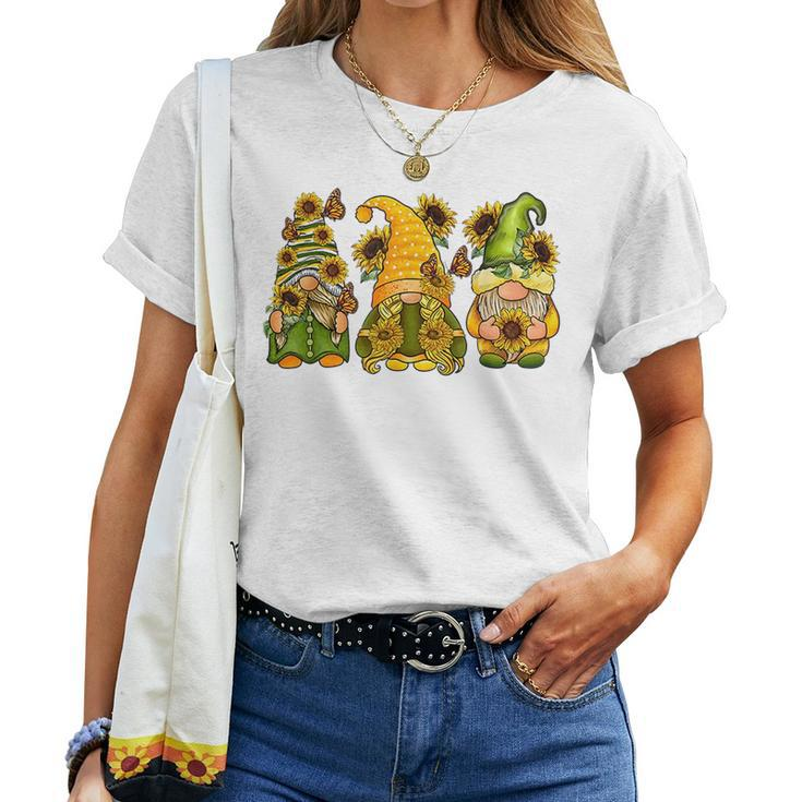 Sunflower Gnome Funny Hippie Gnome Women Men Kid  Women T-shirt Crewneck Short Sleeve Graphic