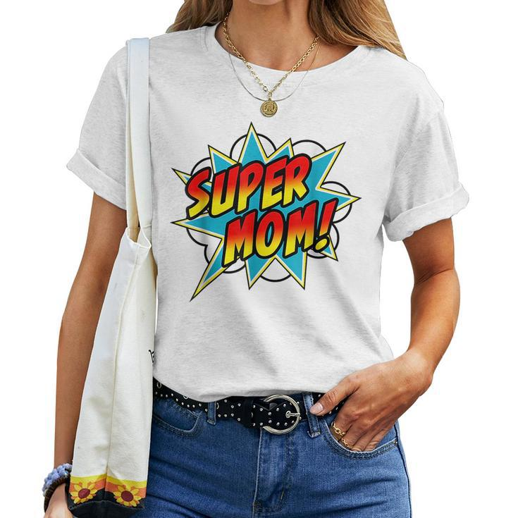 Super Mom Comic Book Superhero Grandma For Mom Women T-shirt Crewneck