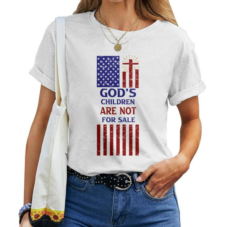 The Sounds Of Freedom Gods Children Are Not For Sale Flag  Women T-shirt
