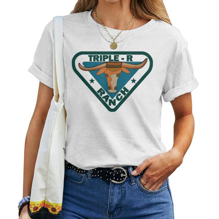 Triple R Ranch Western Cowboy Cowgirl Women T-shirt