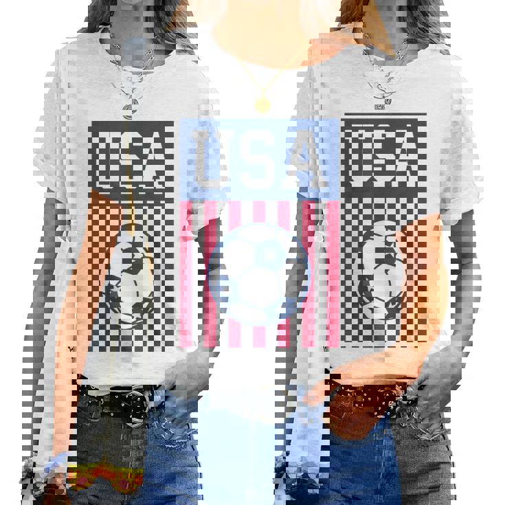 Usa Soccer Women Men Kids American Soccer Fan Soccer Women T-shirt Crewneck