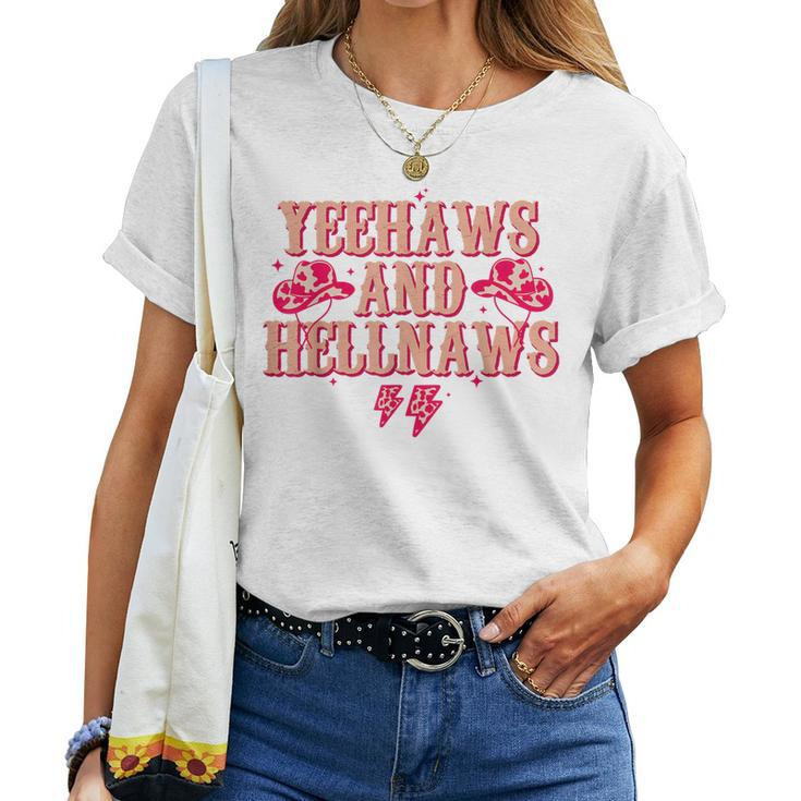 Yeehaw Preppy Pink Cowgirl Rodeo Western Country Girl Women T-shirt