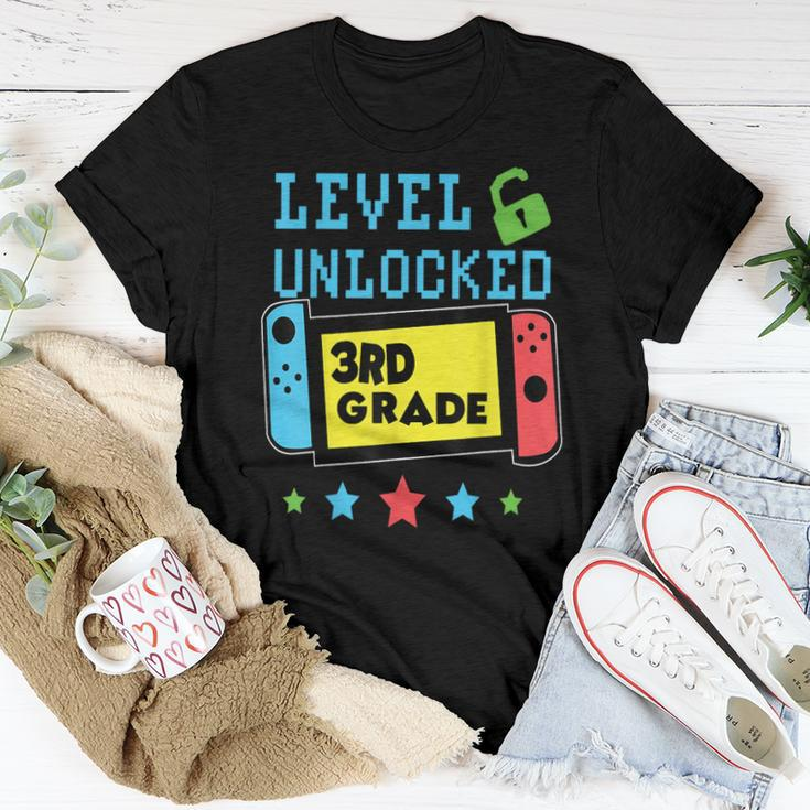 3Rd Grade Level Unlocked Gamer First Day Of School Boys Women T-shirt Unique Gifts