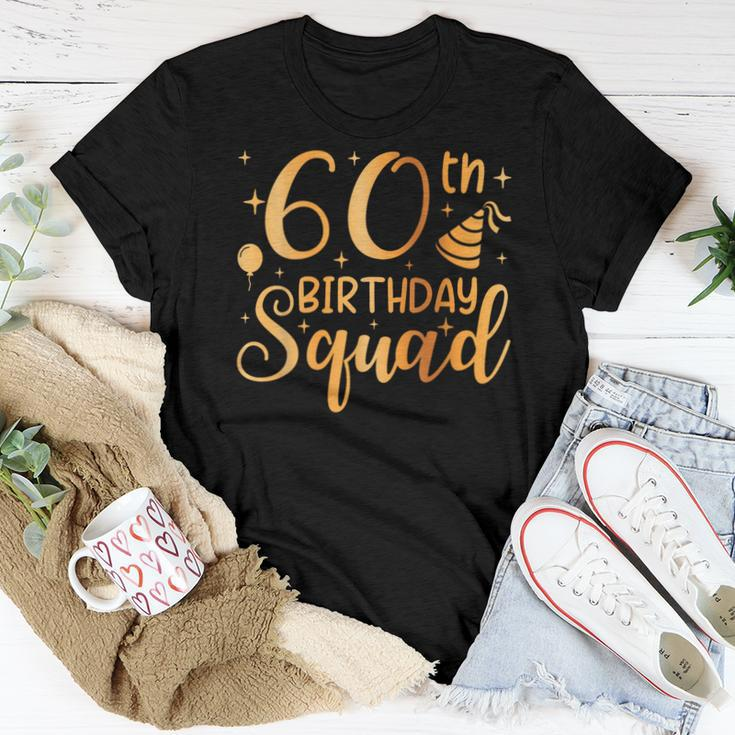 60 Birthday 60 Party Crew Squad 60Th Bday Group Birthday Women T-shirt Funny Gifts