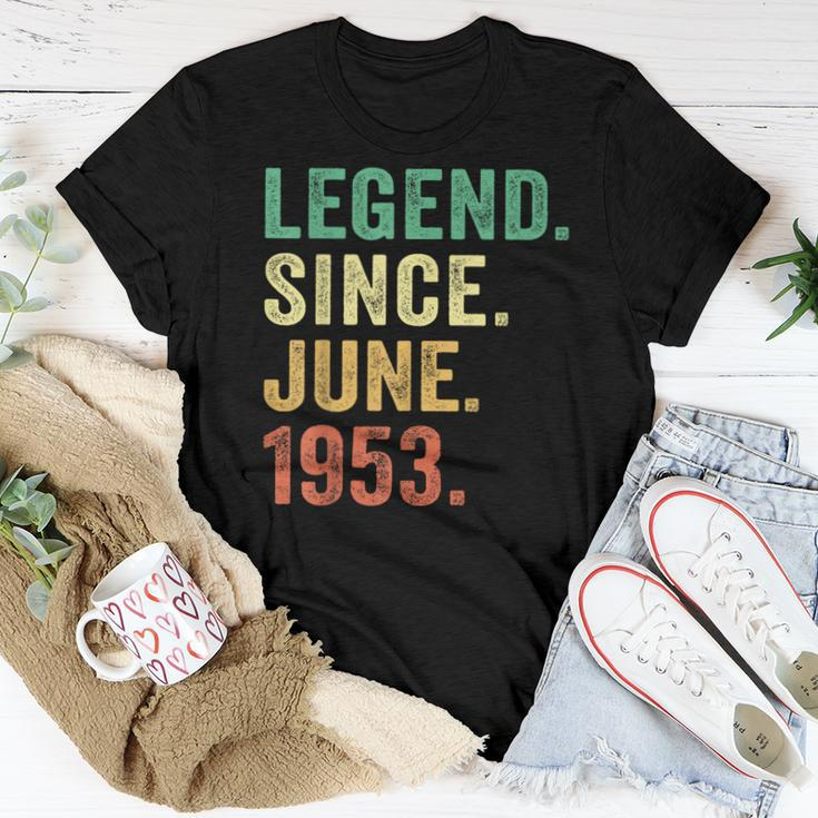70 Years Old 70Th Birthday Men Legend Since June 1953 Women T-shirt Unique Gifts