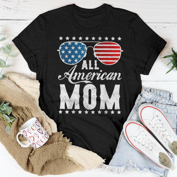 All American Mom - Usa Flag 4Th Of July Matching Sunglasses Women T-shirt Unique Gifts