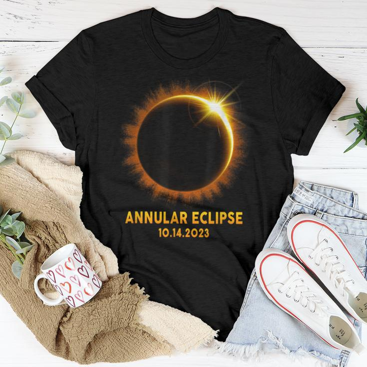 Annular Solar Eclipse 101423 America Annularity Celestial Women T-shirt Unique Gifts