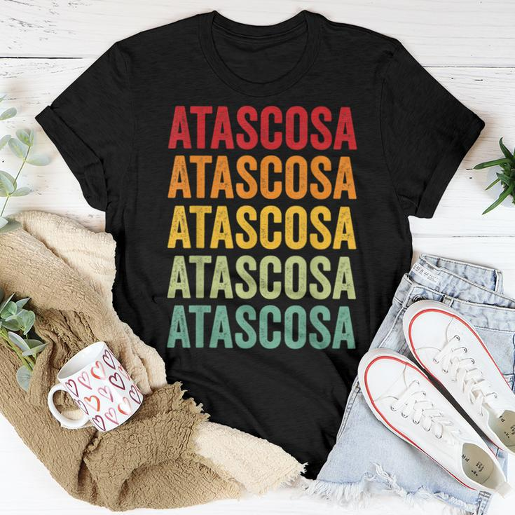 Atascosa County Texas Rainbow Text Women T-shirt Unique Gifts