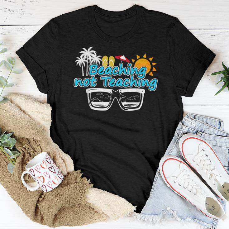 Beaching Not Teaching Summer Break Teacher Vacation Women T-shirt Unique Gifts
