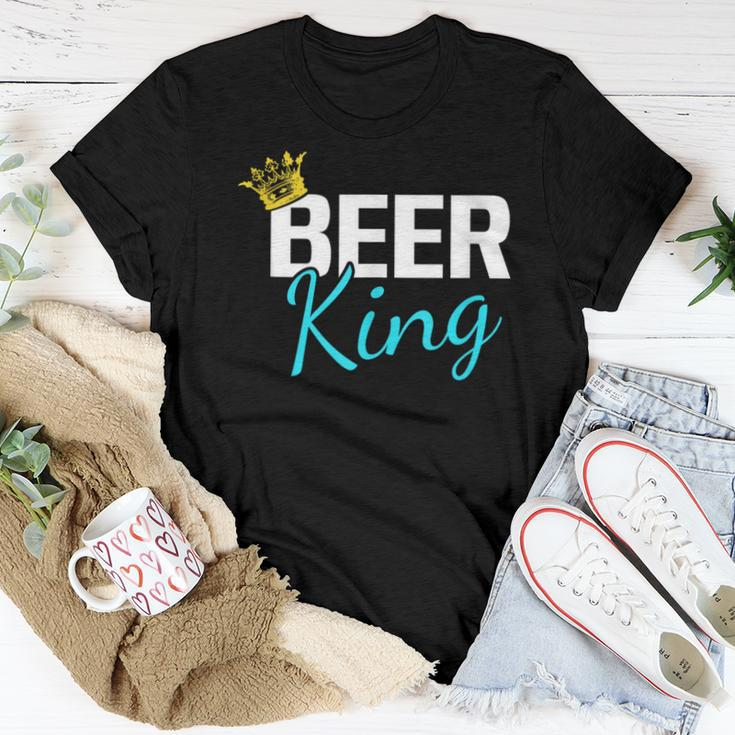 Beer King Drinking Party Student College Alcohol Women T-shirt Unique Gifts