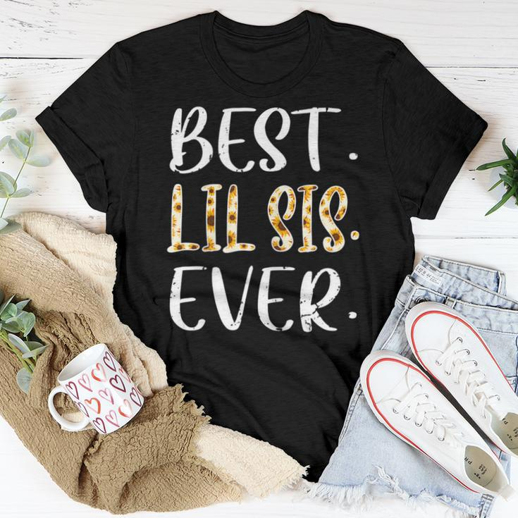 Best Lil Sis Ever Costume Little Sister Sunflower Women T-shirt Unique Gifts