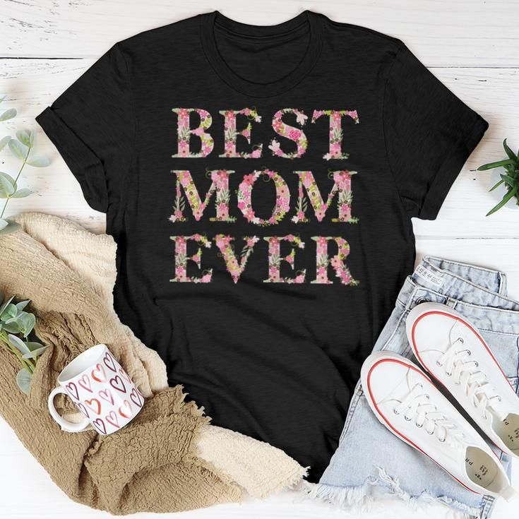 Best Mom Ever Floral Women T-shirt Unique Gifts