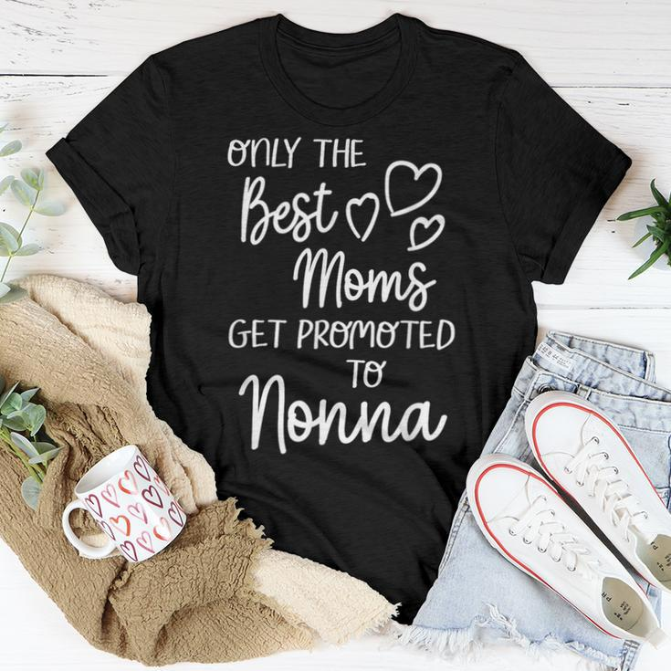 The Best Moms Get Promoted To Nonna Italy Italian Grandma Women T-shirt Unique Gifts