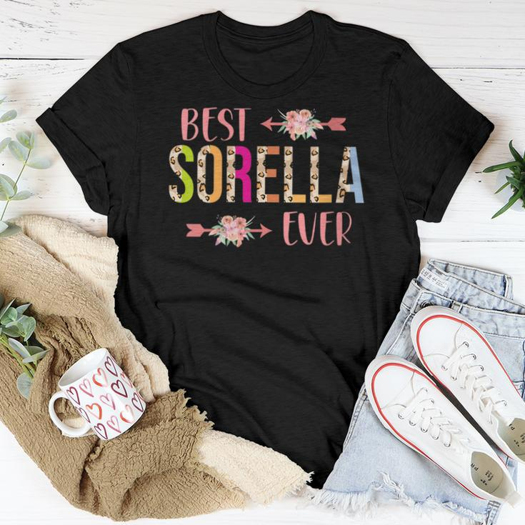 Best Sorella Ever Italian Sister Leopard Floral Women T-shirt Unique Gifts
