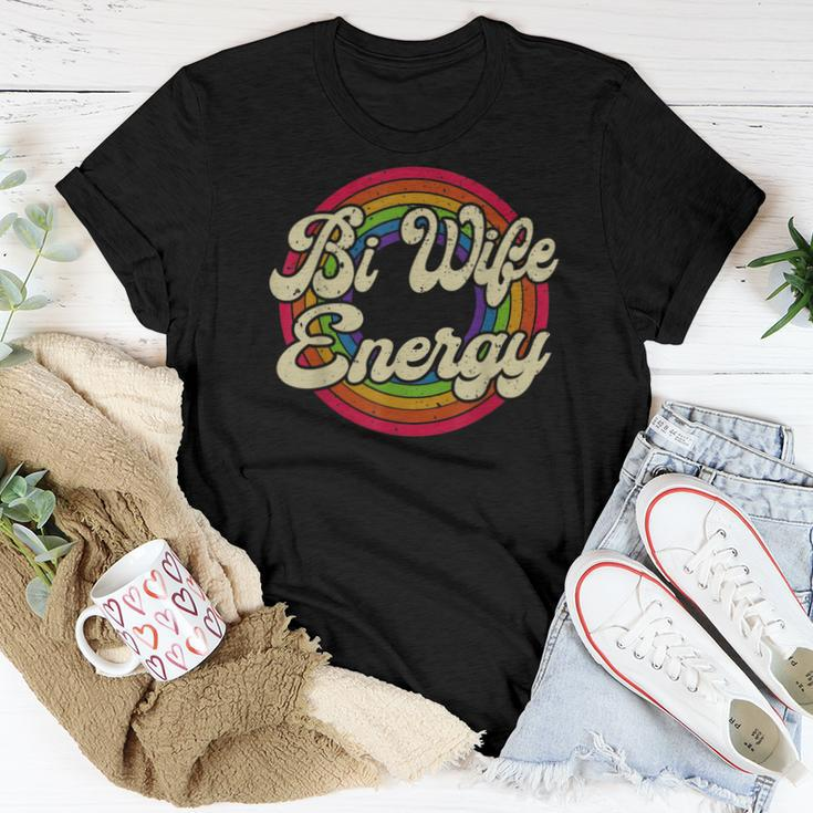 Bi Wife Energy Lgbtq Retro Vintage Women T-shirt Unique Gifts