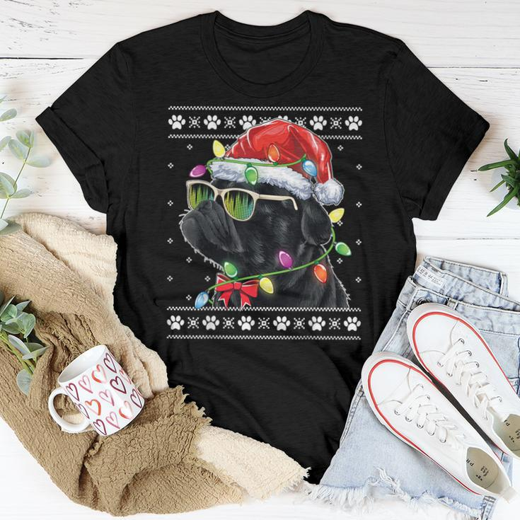 Black Pug Christmas Tree Dog Mom Dad Ugly Sweater Christmas Women T-shirt Funny Gifts
