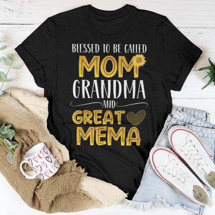 Blessed To Be Called Mom Grandma Great Mema Women T-shirt Unique Gifts