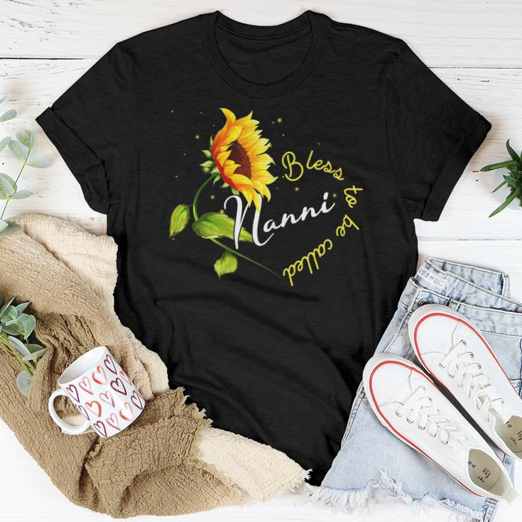 Blessed To Be Called Nanni Sunflower Lovers Grandma Women T-shirt Unique Gifts