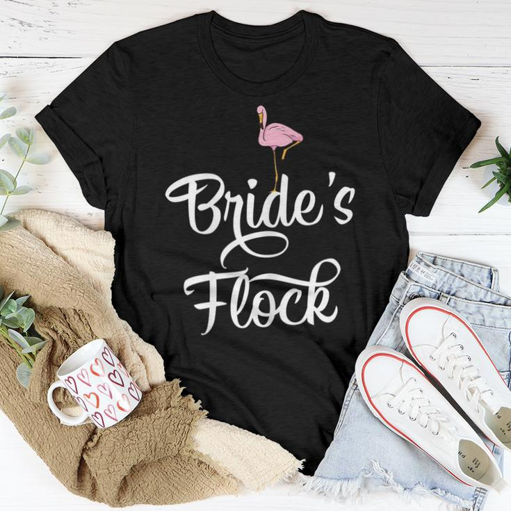 Brides Flock Flamingo Bachelorette Party Wedding Women T-shirt Unique Gifts