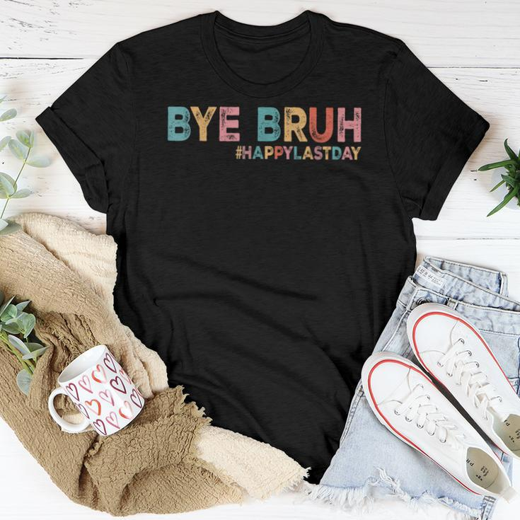 Bye Bruh We Out Vintage Teachers Happy Last Day Of School Women T-shirt Unique Gifts
