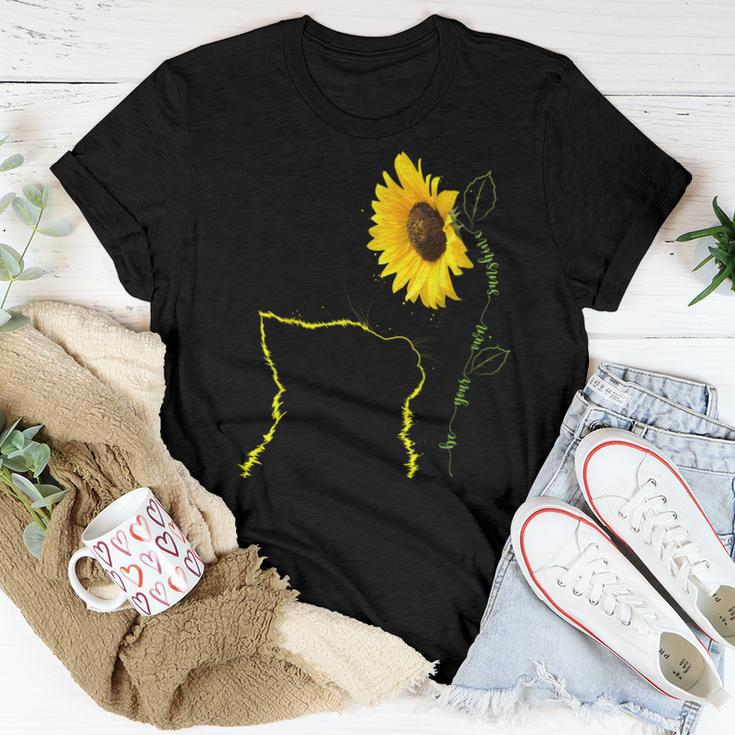 Cat Sunflower Be Your Own Sunshine For Cat Mom Dad Women T-shirt Unique Gifts