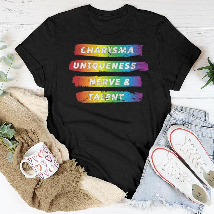 Charisma Uniqueness Nerve & Talent Rainbow Pride Women T-shirt Unique Gifts