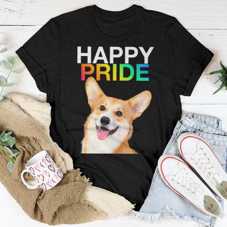 Corgi Dog Puppy Pup Gay Pride Lgbtq Rainbow Queer Lesbian Women T-shirt Unique Gifts