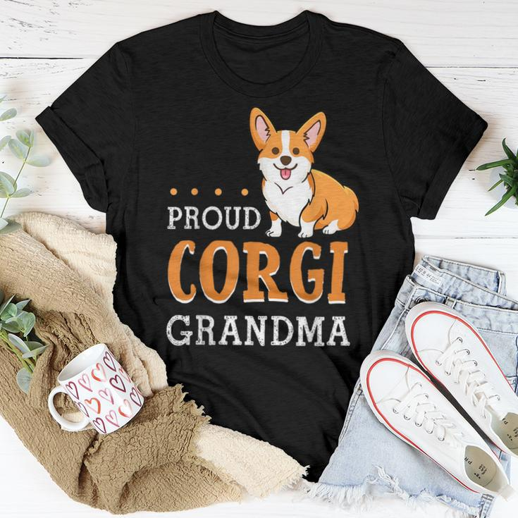 Corgi Grandma Dog Lover Proud Women T-shirt Unique Gifts