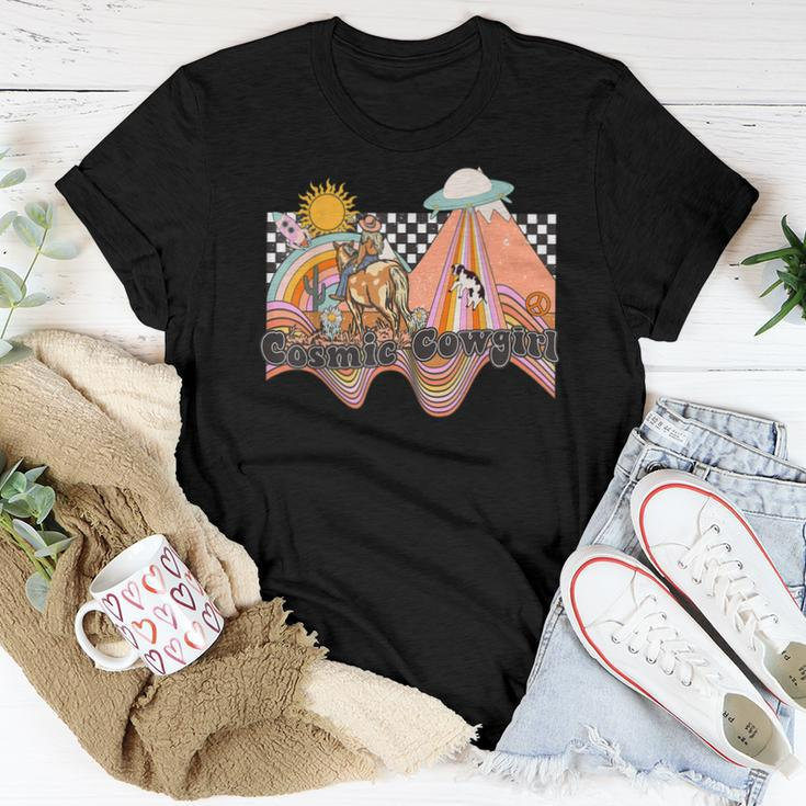 Cosmic Space Desert Cowgirl Women T-shirt Unique Gifts