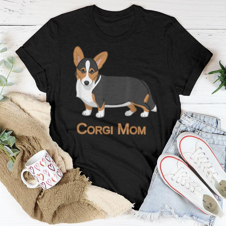 Cute Black & Tan Cardigan Welsh Corgi Mom Dog Lover Women T-shirt Unique Gifts