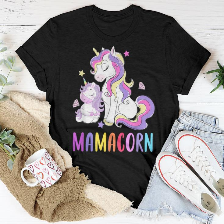 Cute Mamacorn Unicorn 2021 Rainbow Colors Women T-shirt Funny Gifts