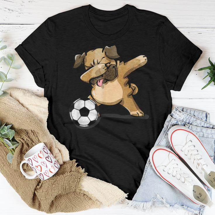 Dabbing Pug Dog Soccer Football Lover Boys Girls Women T-shirt Unique Gifts