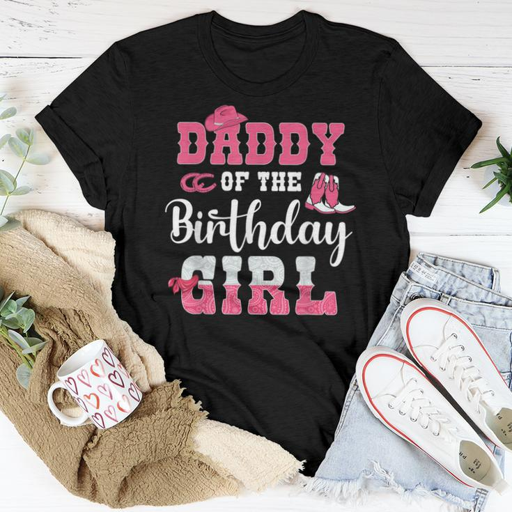Daddy Of The Birthday Girl Western Cowgirl Themed 2Nd Bday Women T-shirt Unique Gifts
